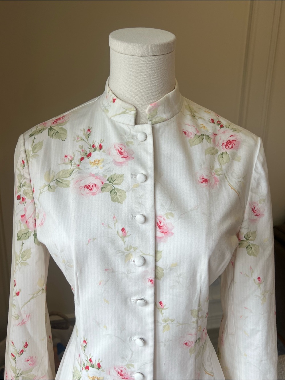 Ralph Lauren Rose Print Blazer Coquette Bridgerton Victorian Sz S 2003 - Picture 2 of 7